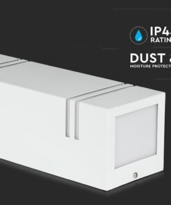 Φωτιστικό Τοίχου 2xGU10 Τετράγωνο V-TAC Λευκό IP44 – 7543