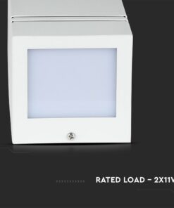 Φωτιστικό Τοίχου 2xGU10 Τετράγωνο V-TAC Λευκό IP44 – 7543