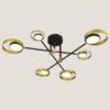 ΦΩΤΙΣΤΙΚΟ ΚΡΕΜΑΣΤΟ 6ΦΩΤΟ LED 61W 3CCT ΜΑΥΡΟ/ΧΡΥΣΟ EUROLAMP 144-10010