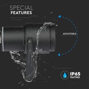 Φωτιστικό Κήπου Καρφί LED 12W Μαύρο V-TAC Αδιάβροχο IP65 Θερμό 3000K – 217544