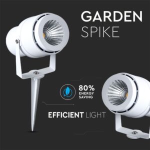 Φωτιστικό Κήπου Καρφί LED 12W Λευκό V-TAC Αδιάβροχο IP65 Πράσινο – 7549