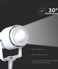 Φωτιστικό Κήπου Καρφί LED 12W Λευκό V-TAC Αδιάβροχο IP65 Πράσινο – 7549