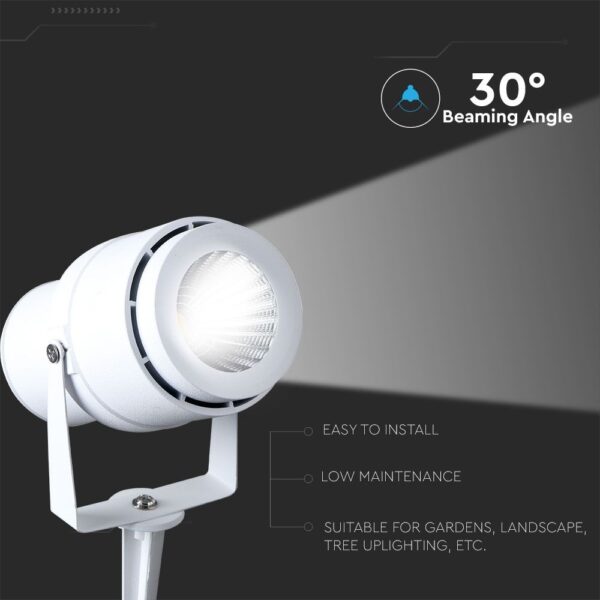 Φωτιστικό Κήπου Καρφί LED 12W Λευκό V-TAC Αδιάβροχο IP65 Πράσινο – 7549