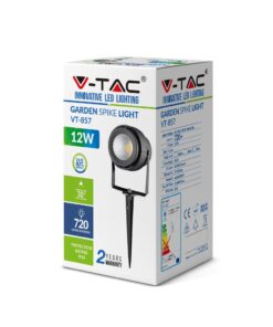Φωτιστικό Κήπου Καρφί LED 12W Λευκό V-TAC Αδιάβροχο IP65 Πράσινο – 7549