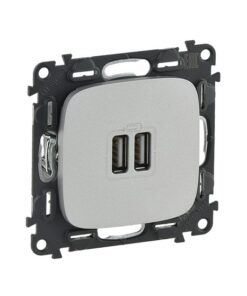 VALENA ALLURE ΠΡ 2ΧUSB ΦΟΡΤ 1500MA ALUM LEGRAND – 754997
