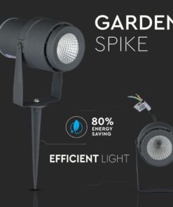 Φωτιστικό Κήπου Καρφί LED 12W Γκρι V-TAC Αδιάβροχο IP65 Πράσινο – 7552