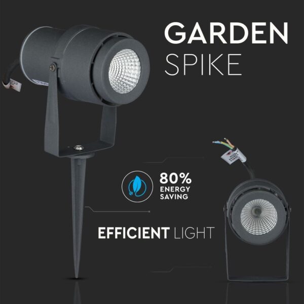 Φωτιστικό Κήπου Καρφί LED 12W Γκρι V-TAC Αδιάβροχο IP65 Πράσινο – 7552