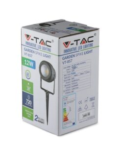 Φωτιστικό Κήπου Καρφί LED 12W Γκρι V-TAC Αδιάβροχο IP65 Πράσινο – 7552