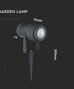 Φωτιστικό Κήπου Καρφί LED 12W Γκρι V-TAC Αδιάβροχο IP65 Πράσινο – 7552