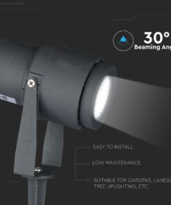 Φωτιστικό Κήπου Καρφί LED 12W Γκρι V-TAC Αδιάβροχο IP65 Πράσινο – 7552