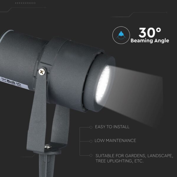 Φωτιστικό Κήπου Καρφί LED 12W Γκρι V-TAC Αδιάβροχο IP65 Πράσινο – 7552