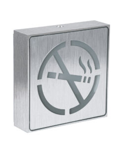 GloboStar® SENSATI 75652 Φωτιστικό Τοίχου Ένδειξης NO SMOKING LED 1W AC 220-240V IP20 – Σώμα Αλουμινίου – Μ11 x Π11 x Υ3cm – Κόκκινο