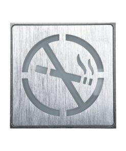 GloboStar® SENSATI 75652 Φωτιστικό Τοίχου Ένδειξης NO SMOKING LED 1W AC 220-240V IP20 – Σώμα Αλουμινίου – Μ11 x Π11 x Υ3cm – Κόκκινο