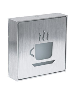 GloboStar® SENSATI 75661 Φωτιστικό Τοίχου Ένδειξης HOT COFFEE LED 1W AC 220-240V IP20 – Σώμα Αλουμινίου – Μ11 x Π11 x Υ3cm – Πορτοκαλί