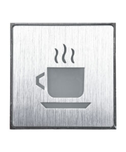 GloboStar® SENSATI 75661 Φωτιστικό Τοίχου Ένδειξης HOT COFFEE LED 1W AC 220-240V IP20 – Σώμα Αλουμινίου – Μ11 x Π11 x Υ3cm – Πορτοκαλί