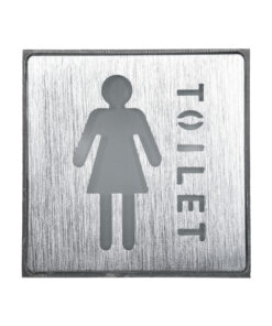 GloboStar® SENSATI 75655 Φωτιστικό Τοίχου Ένδειξης TOILET WOMAN LED 1W AC 220-240V IP20 – Σώμα Αλουμινίου – Μ11 x Π11 x Υ3cm – Κόκκινο