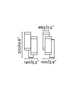 STEPS WHITE WALL LAMP DOBLE GU10 FARO – 75502