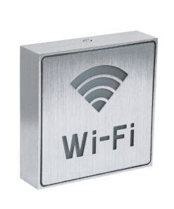 GloboStar® SENSATI 75657 Φωτιστικό Τοίχου Ένδειξης Wi-Fi LED 1W AC 220-240V IP20 – Σώμα Αλουμινίου – Μ11 x Π11 x Υ3cm – Μπλε