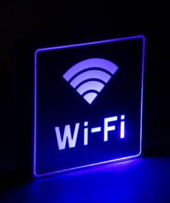 GloboStar® SENSATI 75657 Φωτιστικό Τοίχου Ένδειξης Wi-Fi LED 1W AC 220-240V IP20 – Σώμα Αλουμινίου – Μ11 x Π11 x Υ3cm – Μπλε