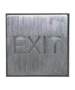 GloboStar® SENSATI 75651 Φωτιστικό Τοίχου Ένδειξης EXIT LED 1W AC 220-240V με Επαναφορτιζόμενη Μπαταρία 350mAh IP20 – Σώμα Αλουμινίου – Μ11 x Π11 x Υ3cm – Πράσινο