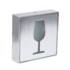 GloboStar® SENSATI 75662 Φωτιστικό Τοίχου Ένδειξης GLASS OF WINE LED 1W AC 220-240V IP20 – Σώμα Αλουμινίου – Μ11 x Π11 x Υ3cm – Πορτοκαλί