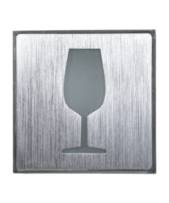 GloboStar® SENSATI 75662 Φωτιστικό Τοίχου Ένδειξης GLASS OF WINE LED 1W AC 220-240V IP20 – Σώμα Αλουμινίου – Μ11 x Π11 x Υ3cm – Πορτοκαλί