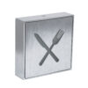 GloboStar® SENSATI 75660 Φωτιστικό Τοίχου Ένδειξης RESTAURANT FORK & KNIFE LED 1W AC 220-240V IP20 – Σώμα Αλουμινίου – Μ11 x Π11 x Υ3cm – Πορτοκαλί