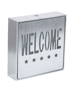 GloboStar® SENSATI 75658 Φωτιστικό Τοίχου Ένδειξης WELCOME 5 STARS LED 1W AC 220-240V IP20 – Σώμα Αλουμινίου – Μ11 x Π11 x Υ3cm – Πράσινο