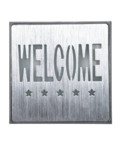 GloboStar® SENSATI 75658 Φωτιστικό Τοίχου Ένδειξης WELCOME 5 STARS LED 1W AC 220-240V IP20 – Σώμα Αλουμινίου – Μ11 x Π11 x Υ3cm – Πράσινο