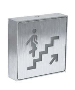 GloboStar® SENSATI 75659 Φωτιστικό Τοίχου Ένδειξης STAIRS UP ARROW LED 1W AC 220-240V IP20 – Σώμα Αλουμινίου – Μ11 x Π11 x Υ3cm – Πράσινο