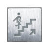 GloboStar® SENSATI 75659 Φωτιστικό Τοίχου Ένδειξης STAIRS UP ARROW LED 1W AC 220-240V IP20 – Σώμα Αλουμινίου – Μ11 x Π11 x Υ3cm – Πράσινο