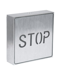 GloboStar® SENSATI 75653 Φωτιστικό Τοίχου Ένδειξης STOP LED 1W AC 220-240V IP20 – Σώμα Αλουμινίου – Μ11 x Π11 x Υ3cm – Κόκκινο