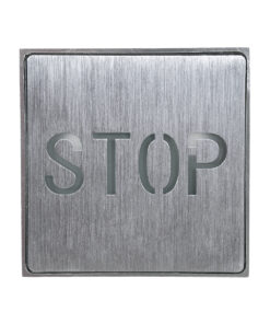 GloboStar® SENSATI 75653 Φωτιστικό Τοίχου Ένδειξης STOP LED 1W AC 220-240V IP20 – Σώμα Αλουμινίου – Μ11 x Π11 x Υ3cm – Κόκκινο