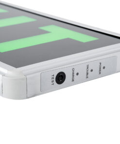 GloboStar® 75663 Κρεμαστό Φωτιστικό Ένδειξης EXIT LED 1W AC 220-240V Μονής Όψης με Επαναφορτιζόμενη Μπαταρία 350mAh – 120 Λεπτά Αυτονομία – IP20 – Σώμα Αλουμινίου – Μ35 x Π14 x Υ3.3cm – Πράσινο