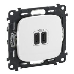 VALENA ALLURE ΠΡ 2ΧUSB ΦΟΡΤ ΤΥΠ C 3000MA WHITE LEGRAND – 755345