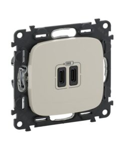 VALENA ALLURE ΠΡ 2ΧUSB ΦΟΡΤ ΤΥΠ C 3000MA IVORY LEGRAND – 755346