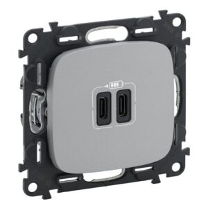 VALENA ALLURE ΠΡ 2ΧUSB ΦΟΡΤ ΤΥΠ C 3000MA ALUM LEGRAND – 755347