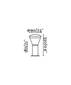 SHELBY LED DARK GREY BEACON H 32.5CM SMD 3014 LED FARO 10W 3000K 600Lm – 75537