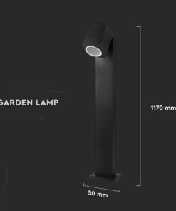 Σποτ Κολωνάκι Κηπού 1xGU10 Μαύρο Αλουμίνιο 120cm IP44 V-TAC – 7554