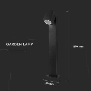 Σποτ Κολωνάκι Κηπού 1xGU10 Μαύρο Αλουμίνιο 120cm IP44 V-TAC – 7554
