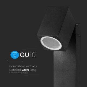 Σποτ Κολωνάκι Κηπού 1xGU10 Μαύρο Αλουμίνιο 120cm IP44 V-TAC – 7554