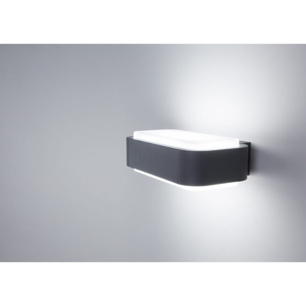 Φωτιστικό Τοίχου IP55 STICKER Σκούρο Γκρι LED 10W 3000K 623Lm FARO – 75540