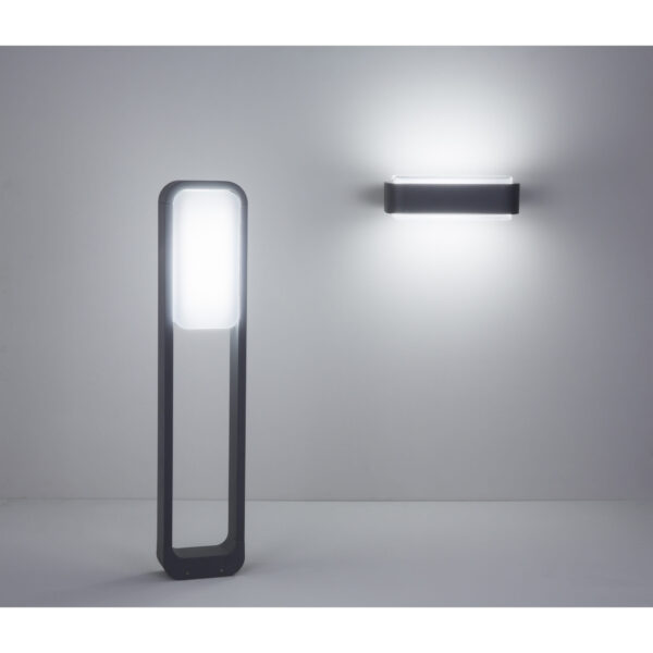 Φωτιστικό Τοίχου IP55 STICKER Σκούρο Γκρι LED 10W 3000K 623Lm FARO – 75540
