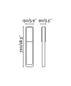 ΦΩΤΙΣΤΙΚΟ ΔΑΠΕΔΟΥ-ΚΟΛΩΝΑΚΙ ΚΗΠΟΥ 72CM ΣΚΟΥΡΟ ΓΚΡΙ STICKER LED 10W 3000K 623Lm FARO – 75541