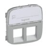 VALENA ALLURE ΠΛΑΚ 2XRJ45 ΕΤΙΚ ALUM LEGRAND – 755487
