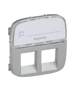 VALENA ALLURE ΠΛΑΚ 2XRJ45 ΕΤΙΚ ALUM LEGRAND – 755487