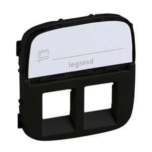 VALENA ALLURE ΠΛΑΚ 2XRJ45 ΕΤΙΚ BLACK LEGRAND – 755488