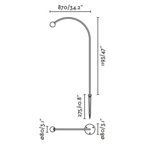 Faro Barcelona CUCA 1193 Μαύρο Φωτισιτκό Καρφάκι Κήπου LED 3W 2700K IP65 – 75566FR