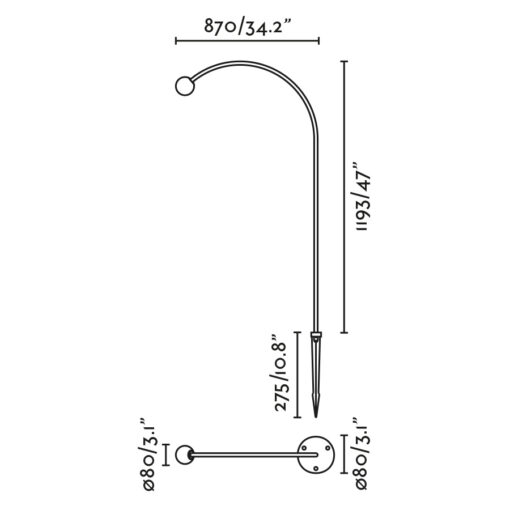 Faro Barcelona CUCA 1193 Μαύρο Φωτισιτκό Καρφάκι Κήπου LED 3W 2700K IP65 – 75566FR