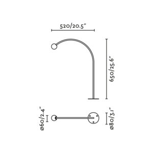 Faro Barcelona CUCA 650 Μαύρο Φωτιστικό Κολωνάκι Κήπου LED 3W 2700K 24V IP65 – 75567FR